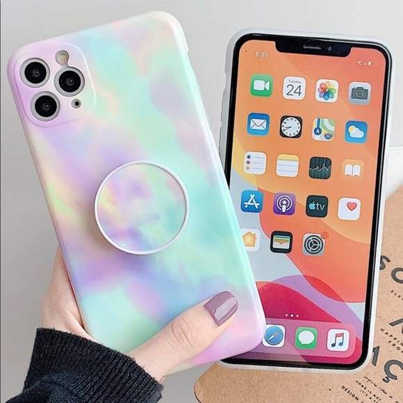 💕12/Mini/Pro/Max Tie Dye Case w Kickstand Holder💕 - Picture 2 of 7